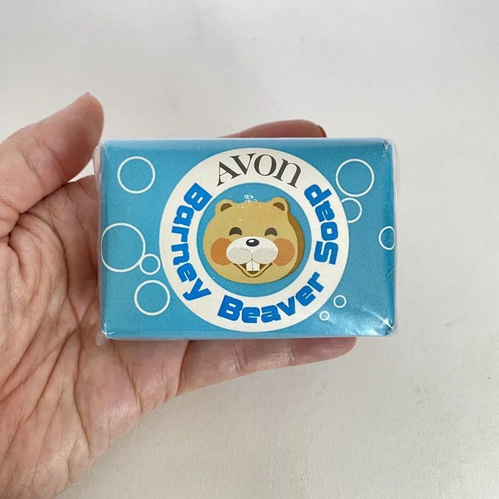 c1971 Avon Barney Beaver Soap Bar 3 Oz Children Kids Bath Time Vintage